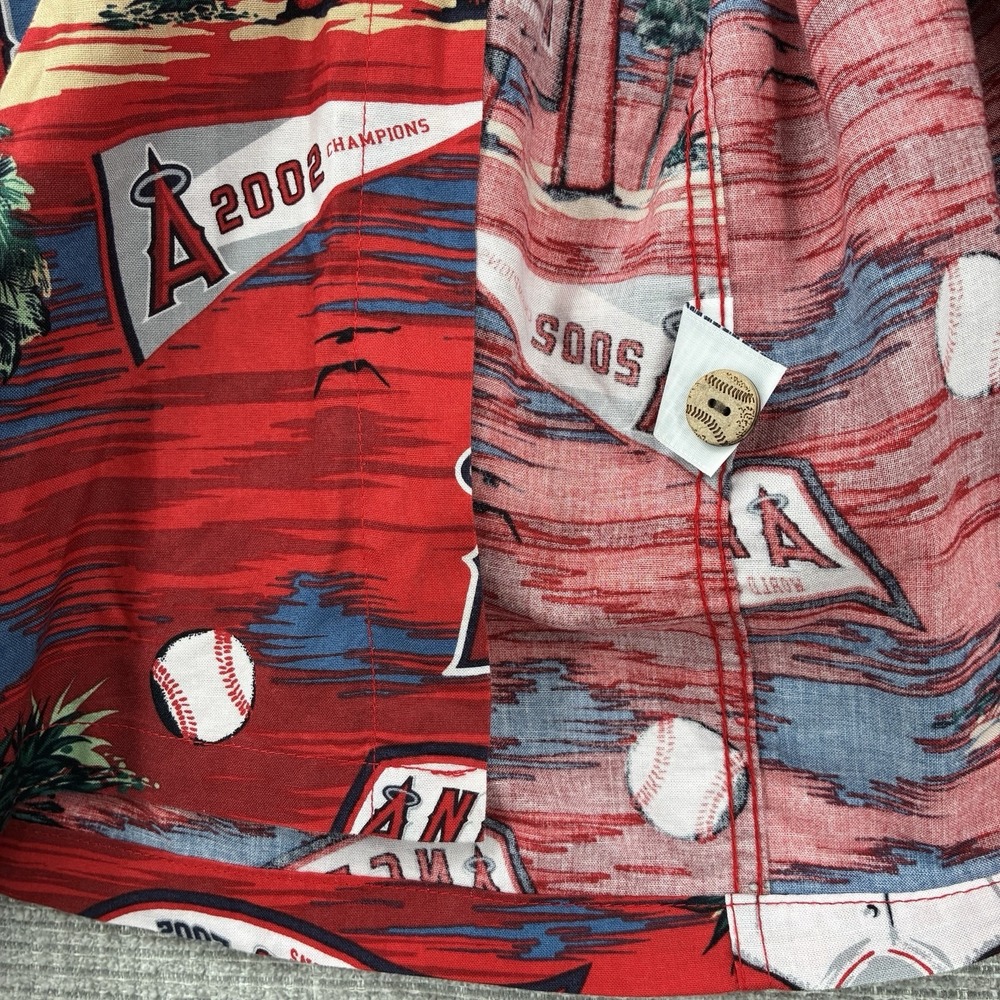 Vtg REYN SPOONER ANAHEIM ANGELS 2002‎ World Series Champions MLB Shirt XXL Red - Picture 11 of 12